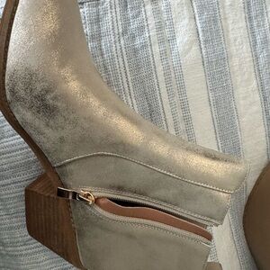 Corkys Shimmering Gold Ankle Booties